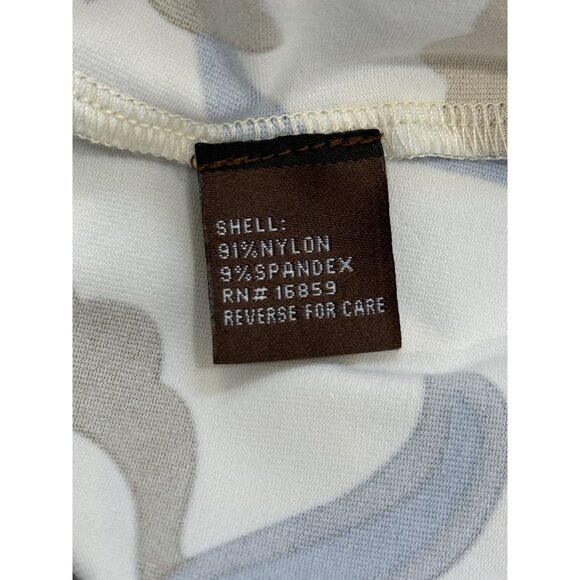 J. McLaughlin Dress Catalina Cloth 3/4 Sleeve Blue Tan White Abstract Women XL - Picture 7 of 8